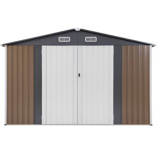 AeroForge Atlas 10x12 Tri-Tone Steel Shed
