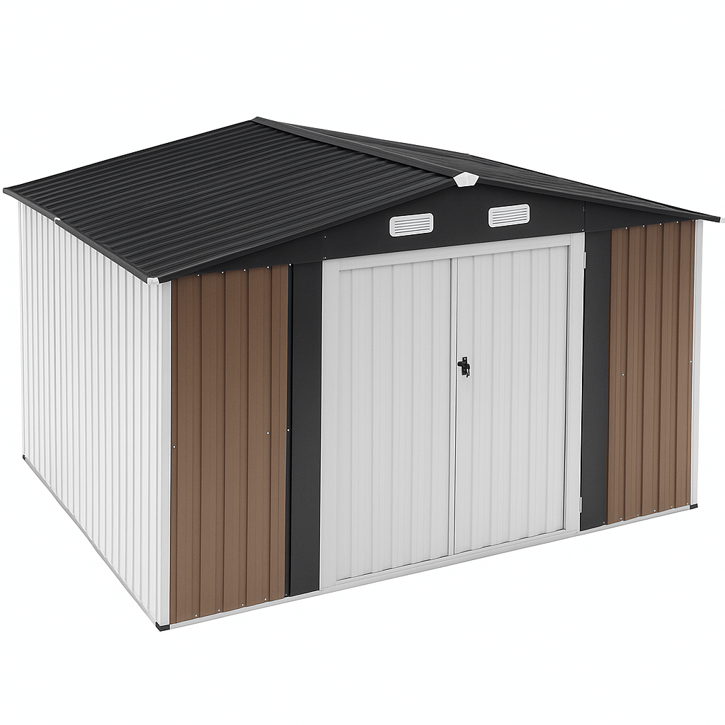 AeroForge Atlas 10x12 Tri-Tone Steel Shed